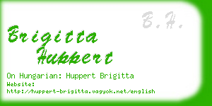 brigitta huppert business card